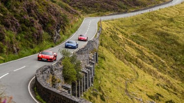 Chevrolet Corvette Stingray, Porsche 718 Cayman GTS 4.0 and Audi R8 RWD